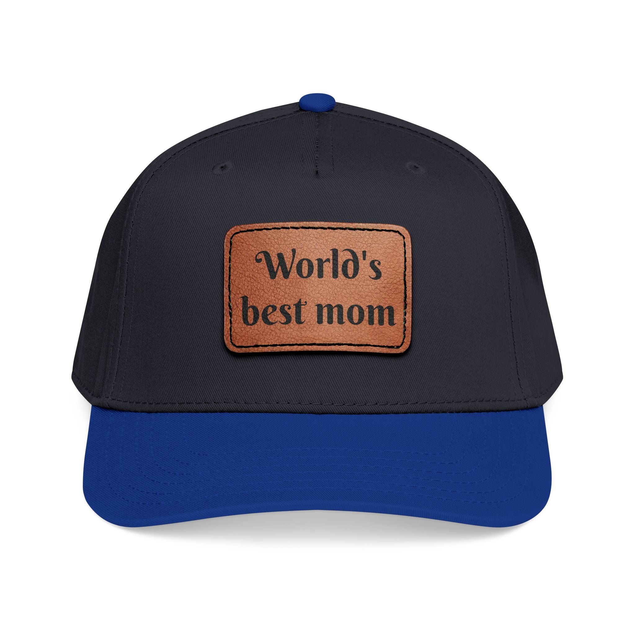 World's Best Mom Leather Patch Baseball Cap — Mother's Day Gift