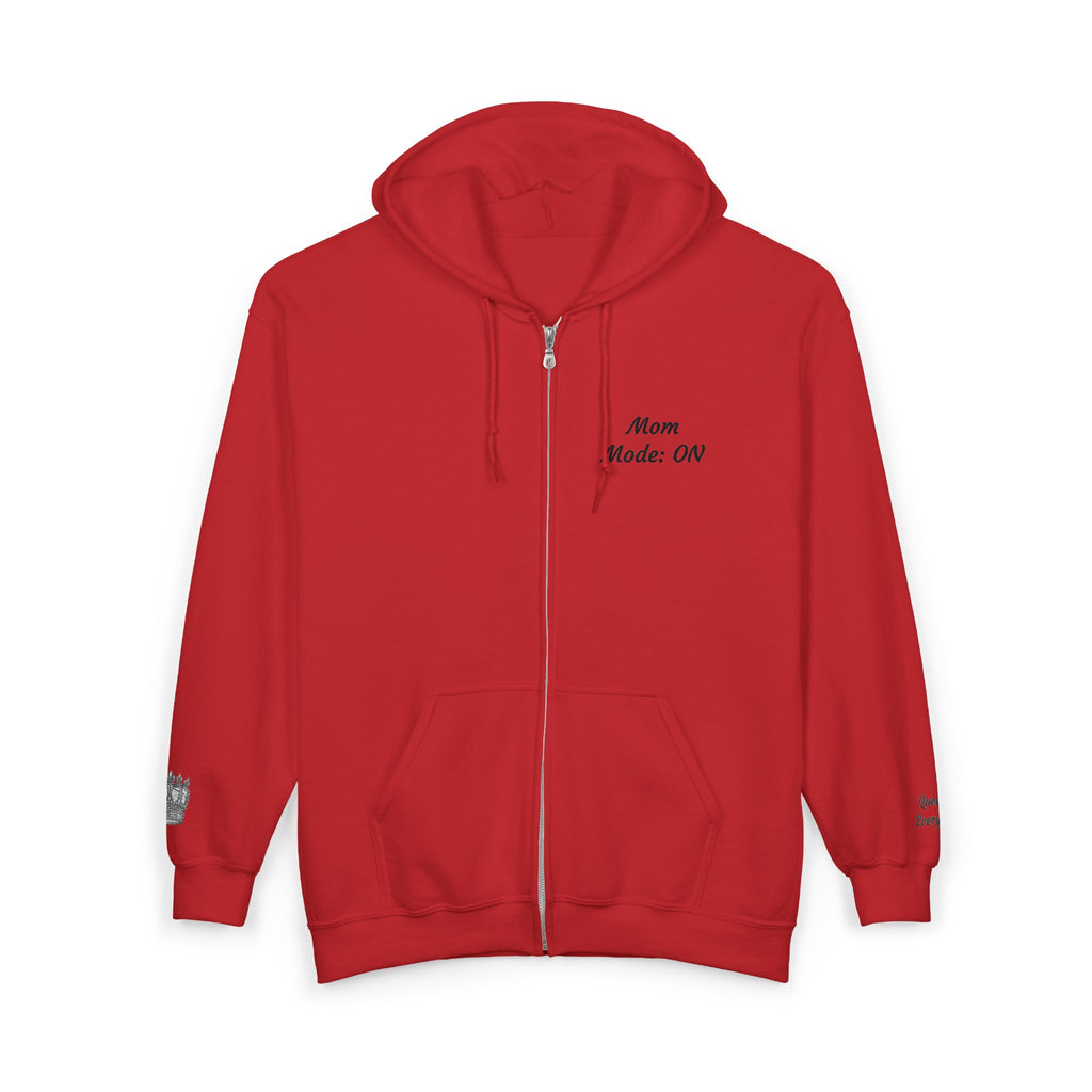 Mom Mode On Zip Hoodie