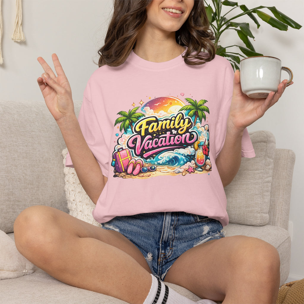Family Vacation T-Shirt — Tropical Beach Graphic Tee