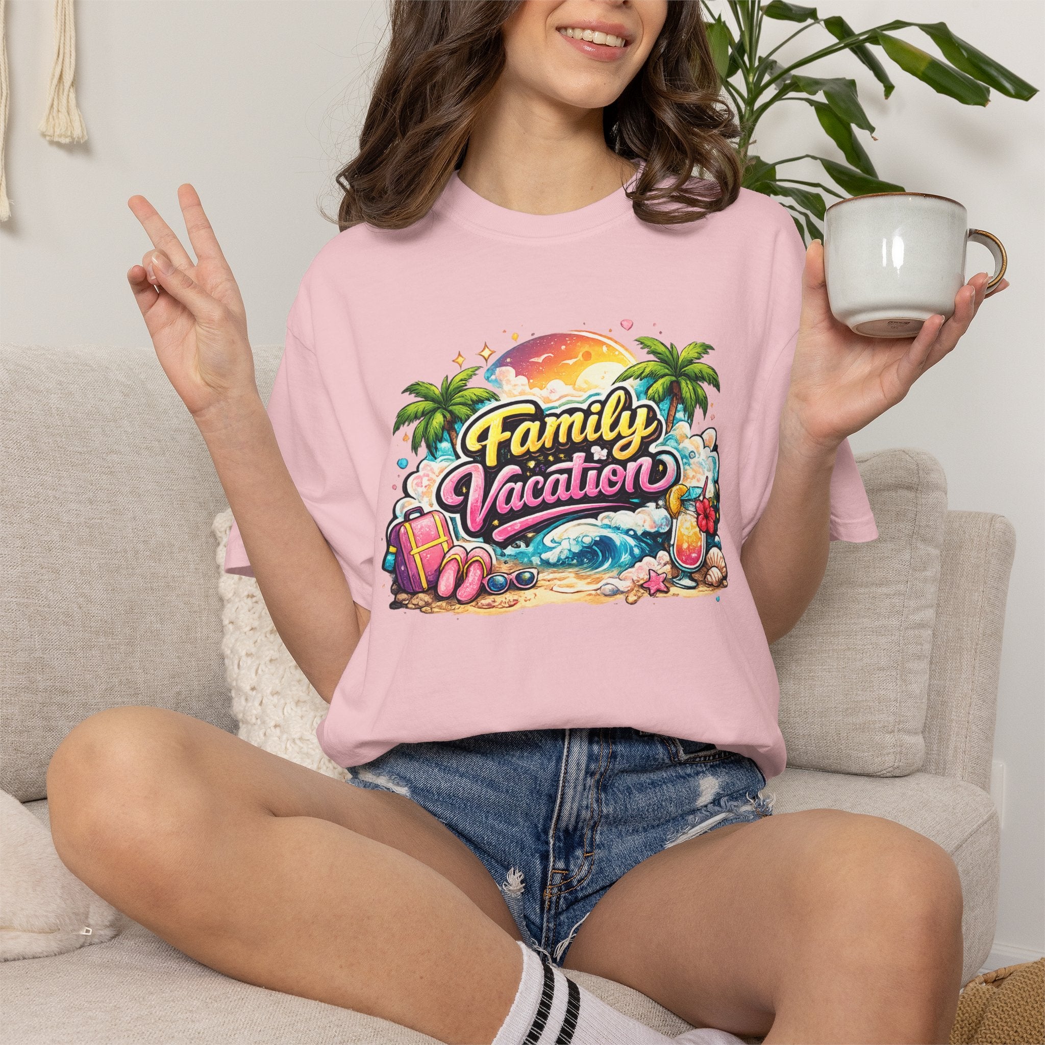 Family Vacation T-Shirt — Tropical Beach Graphic Tee