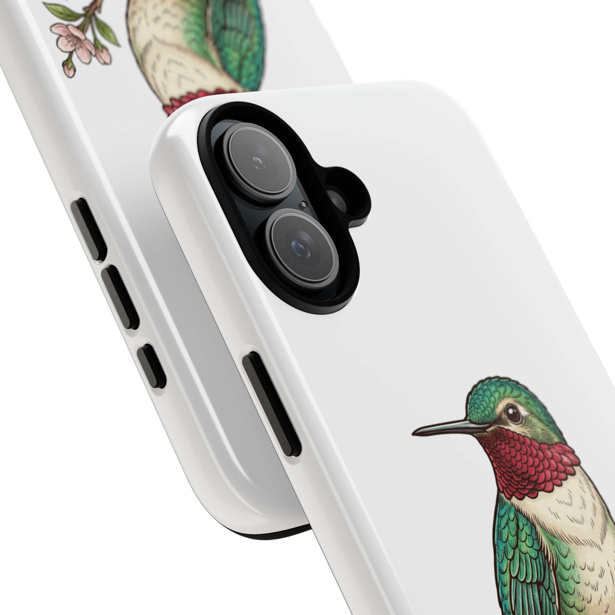 Hummingbird 'Free Spirit' Tough Phone Case — Protective Floral Bird Design