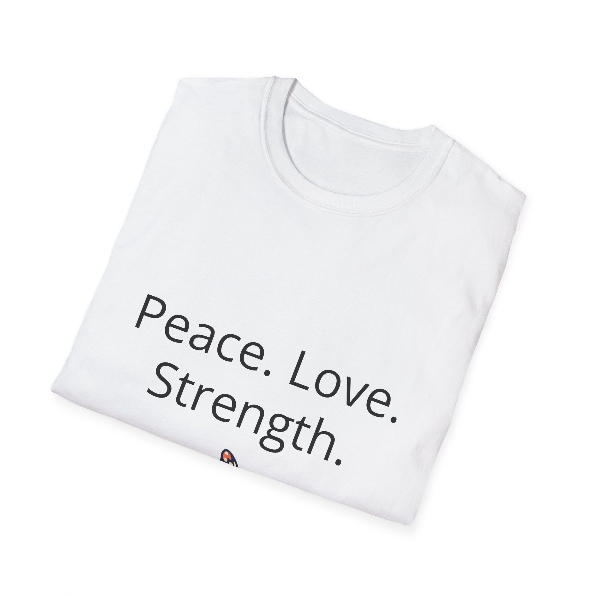 Peace. Love. Strength. Butterfly Graphic T-Shirt