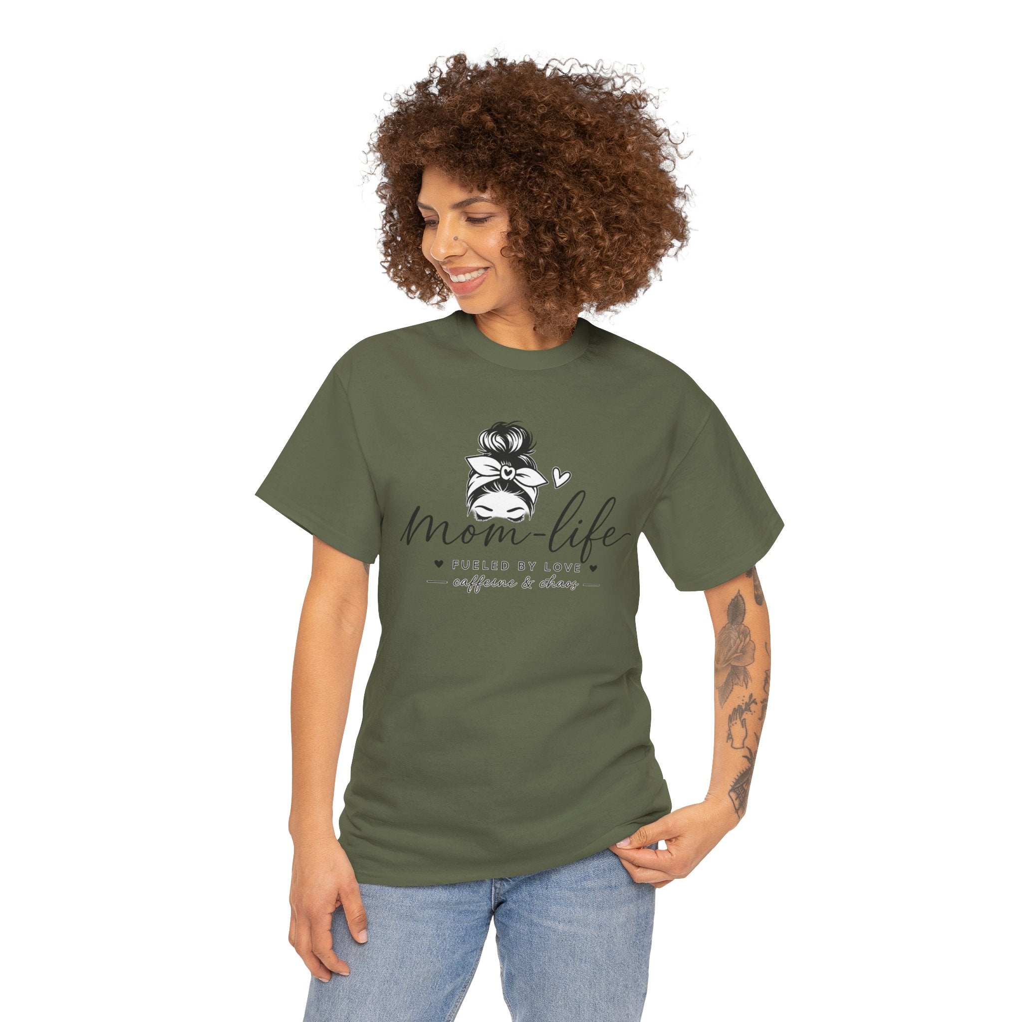 Mom Life T-Shirt — “Mom Life: Fueled by Love, Caffeine & Chaos” Graphic Tee