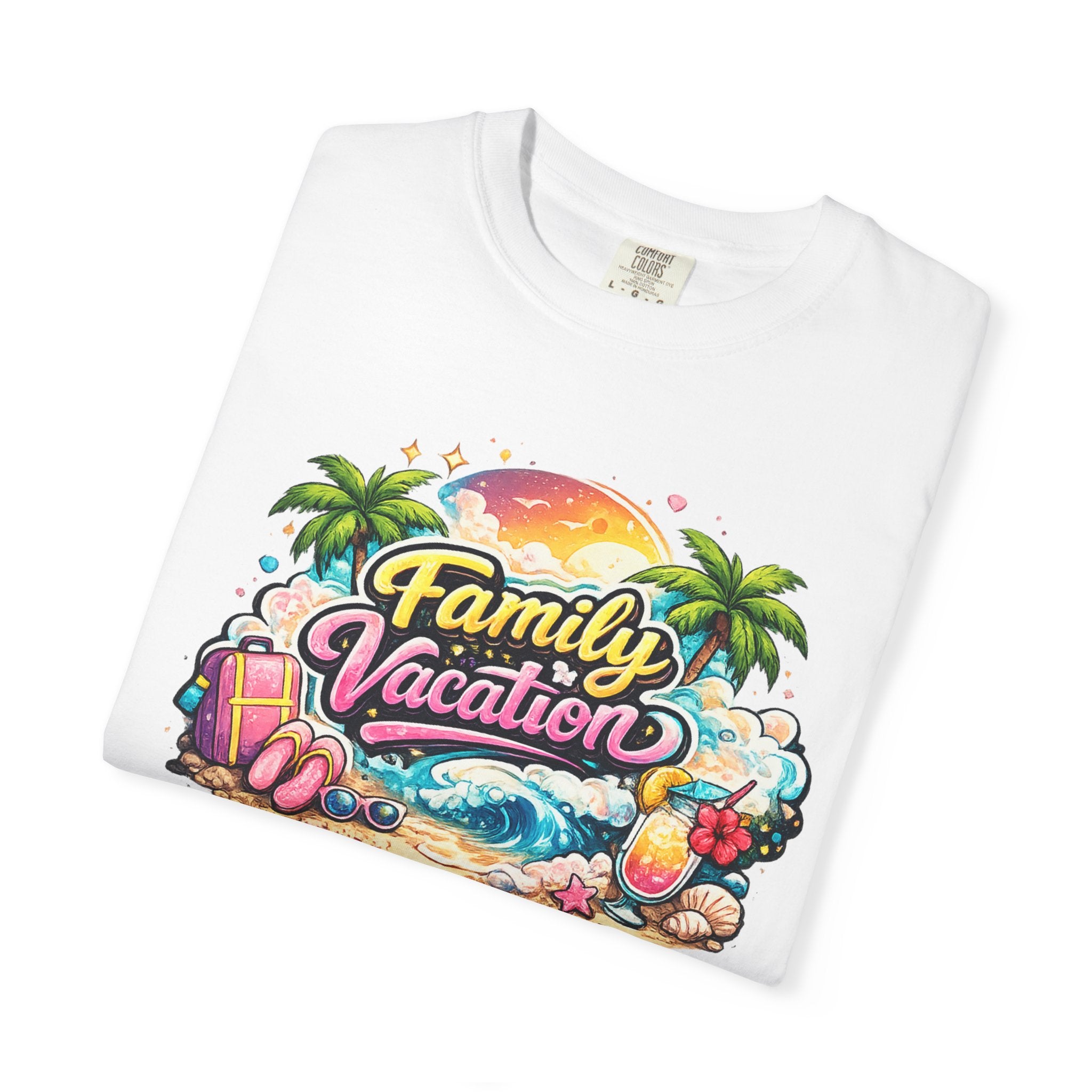 Family Vacation T-Shirt — Tropical Beach Graphic Tee