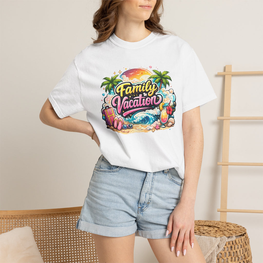 Family Vacation T-Shirt — Tropical Beach Graphic Tee