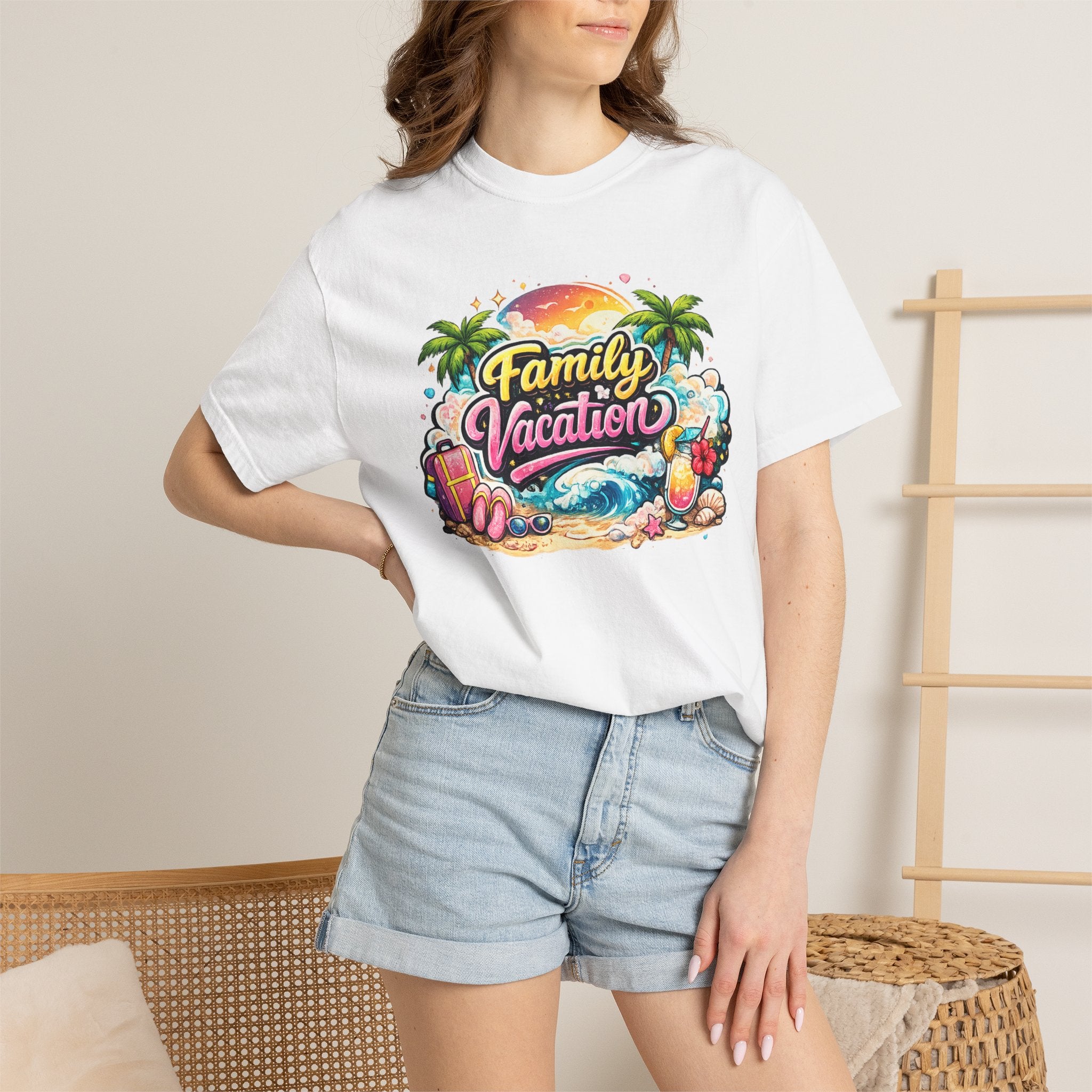 Family Vacation T-Shirt — Tropical Beach Graphic Tee