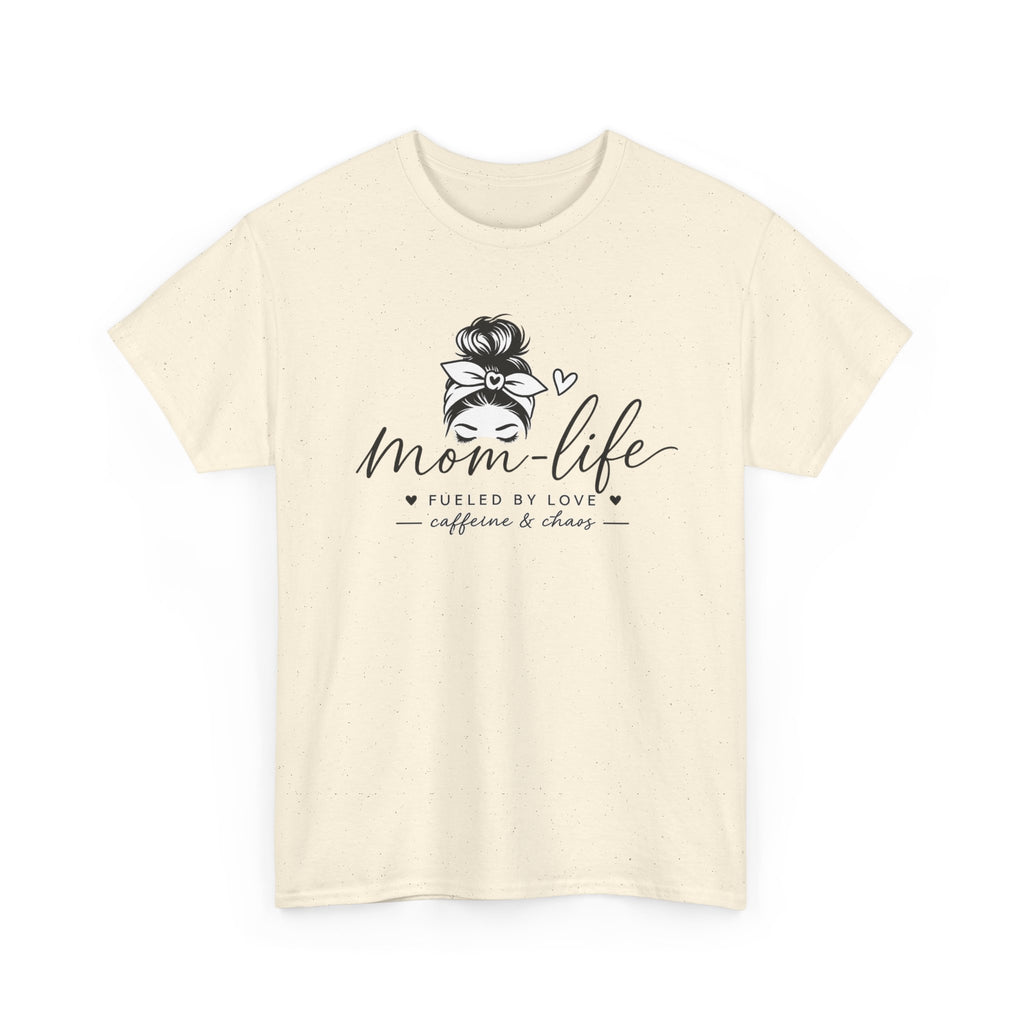 Mom Life T-Shirt — “Mom Life: Fueled by Love, Caffeine & Chaos” Graphic Tee