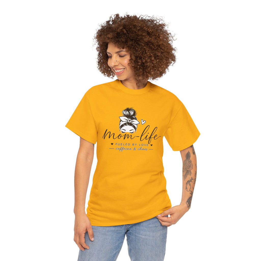 Mom Life T-Shirt — “Mom Life: Fueled by Love, Caffeine & Chaos” Graphic Tee
