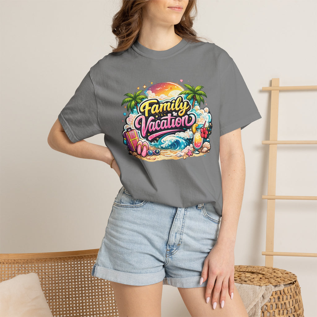 Family Vacation T-Shirt — Tropical Beach Graphic Tee
