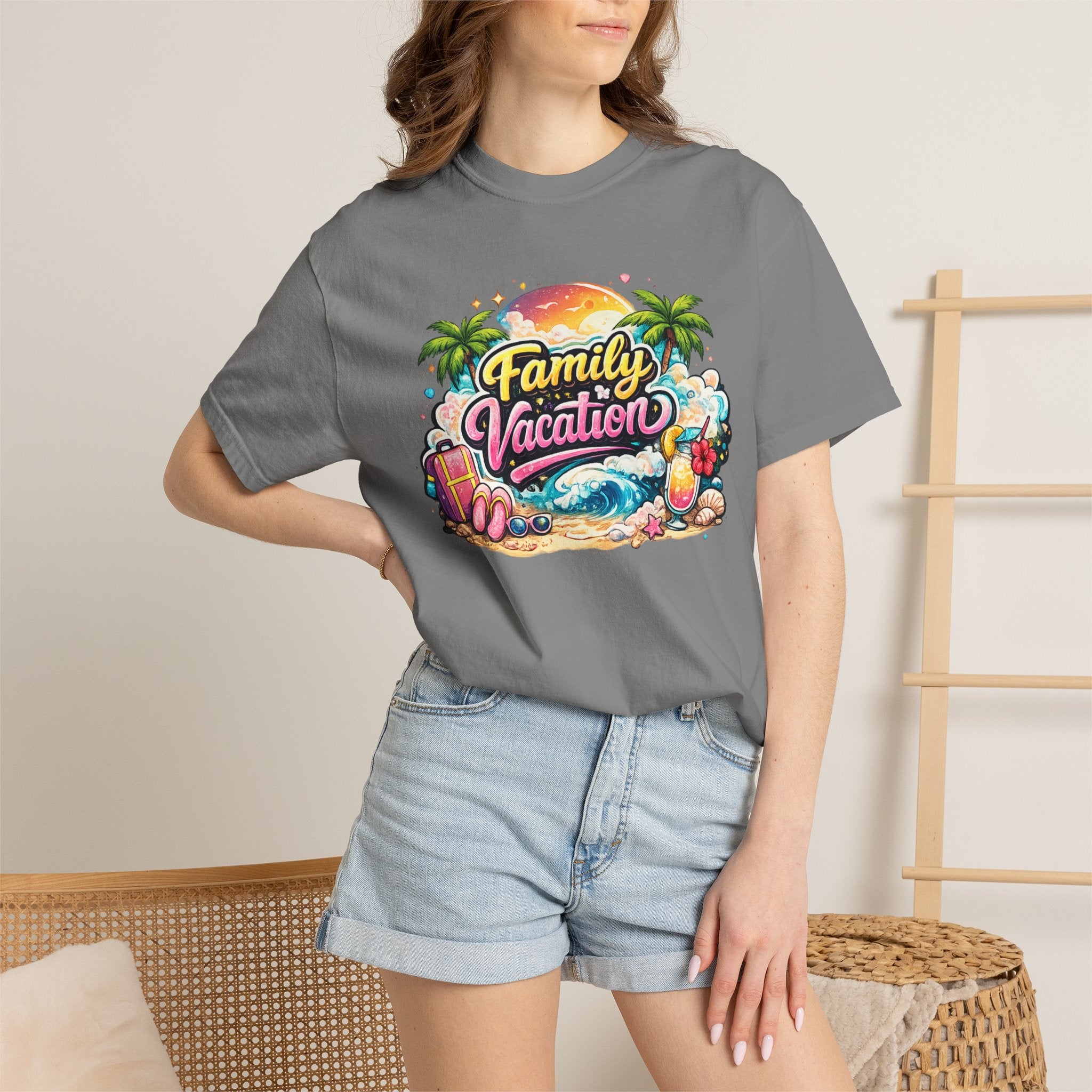 Family Vacation T-Shirt — Tropical Beach Graphic Tee