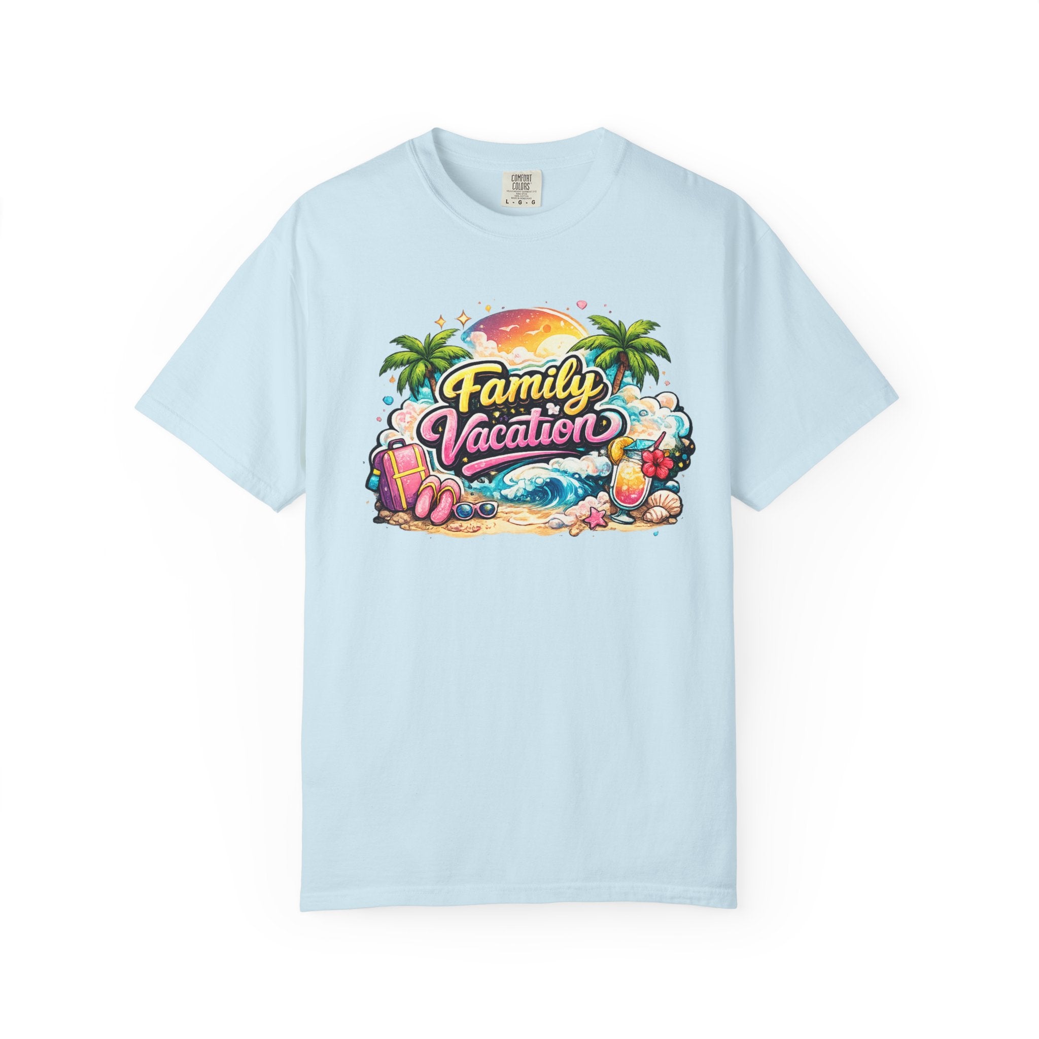 Family Vacation T-Shirt — Tropical Beach Graphic Tee