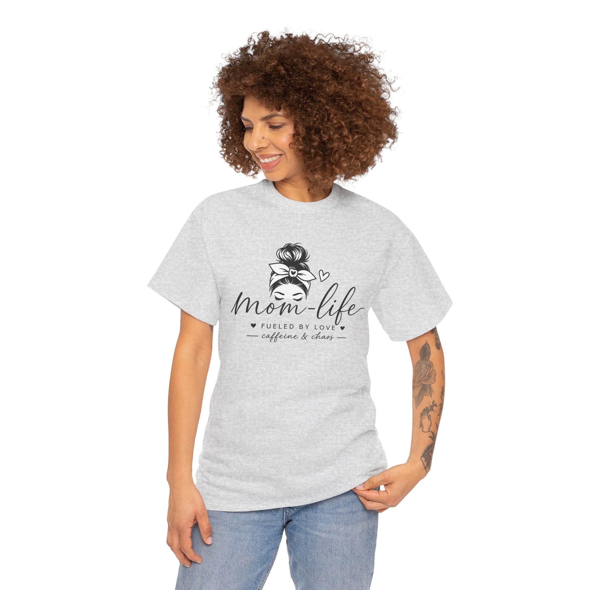 Mom Life T-Shirt — “Mom Life: Fueled by Love, Caffeine & Chaos” Graphic Tee