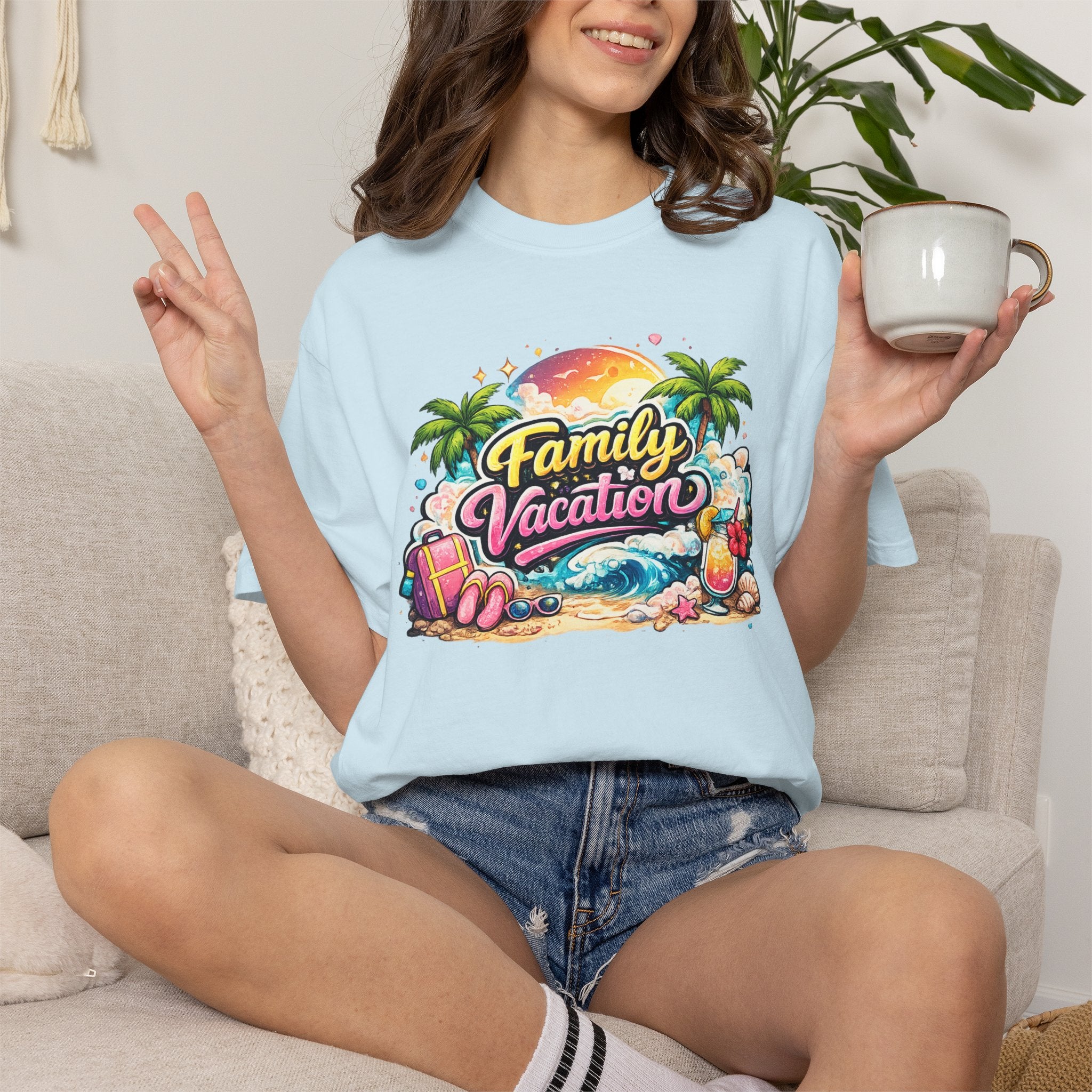 Family Vacation T-Shirt — Tropical Beach Graphic Tee