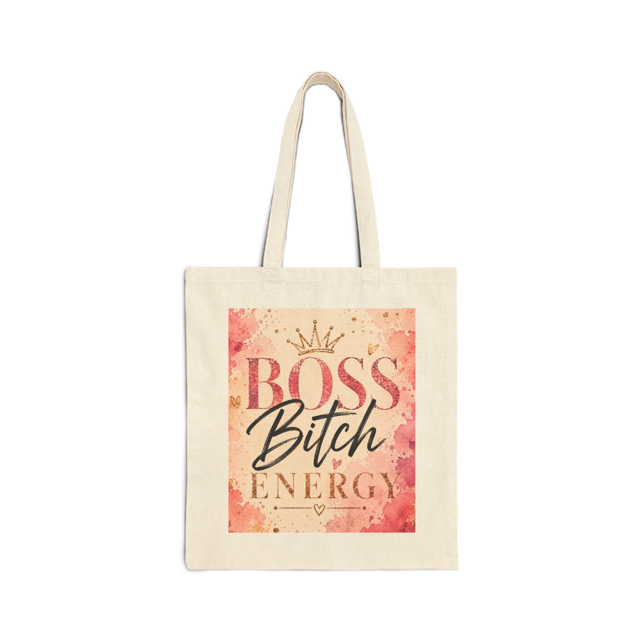 Boss Bitch Energy Tote Bag — Empowering Women's Canvas Shopper