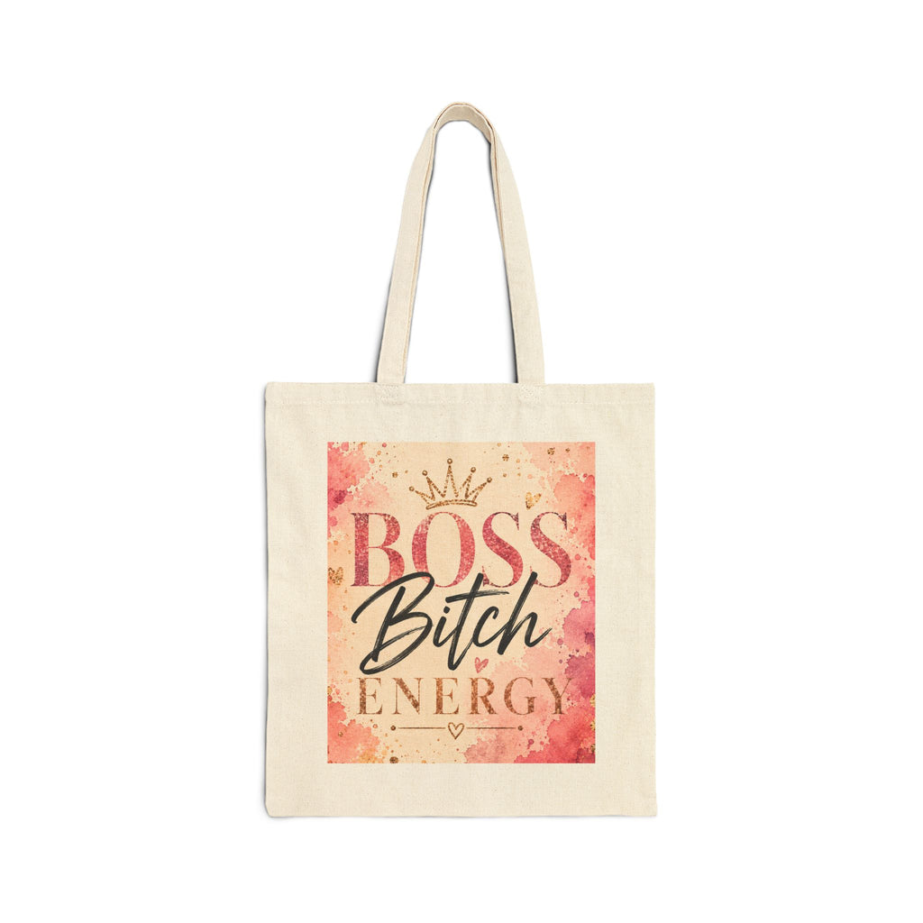 Boss Bitch Energy Tote Bag — Empowering Women's Canvas Shopper