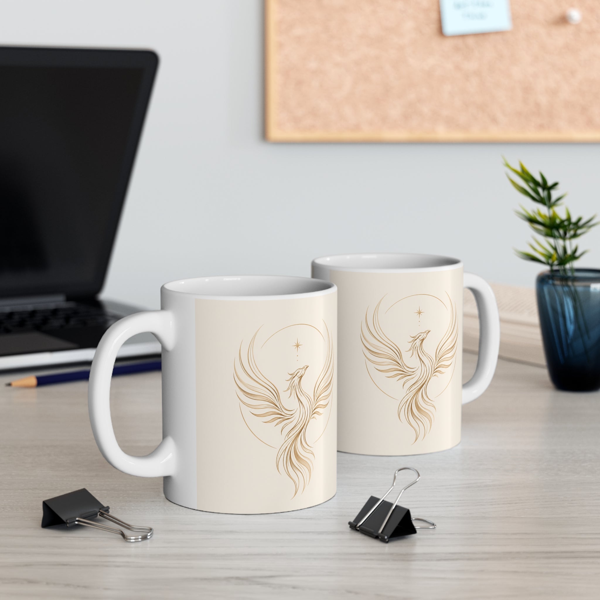 Phoenix Rise Up Mug — Inspirational 11oz Ceramic Coffee Cup