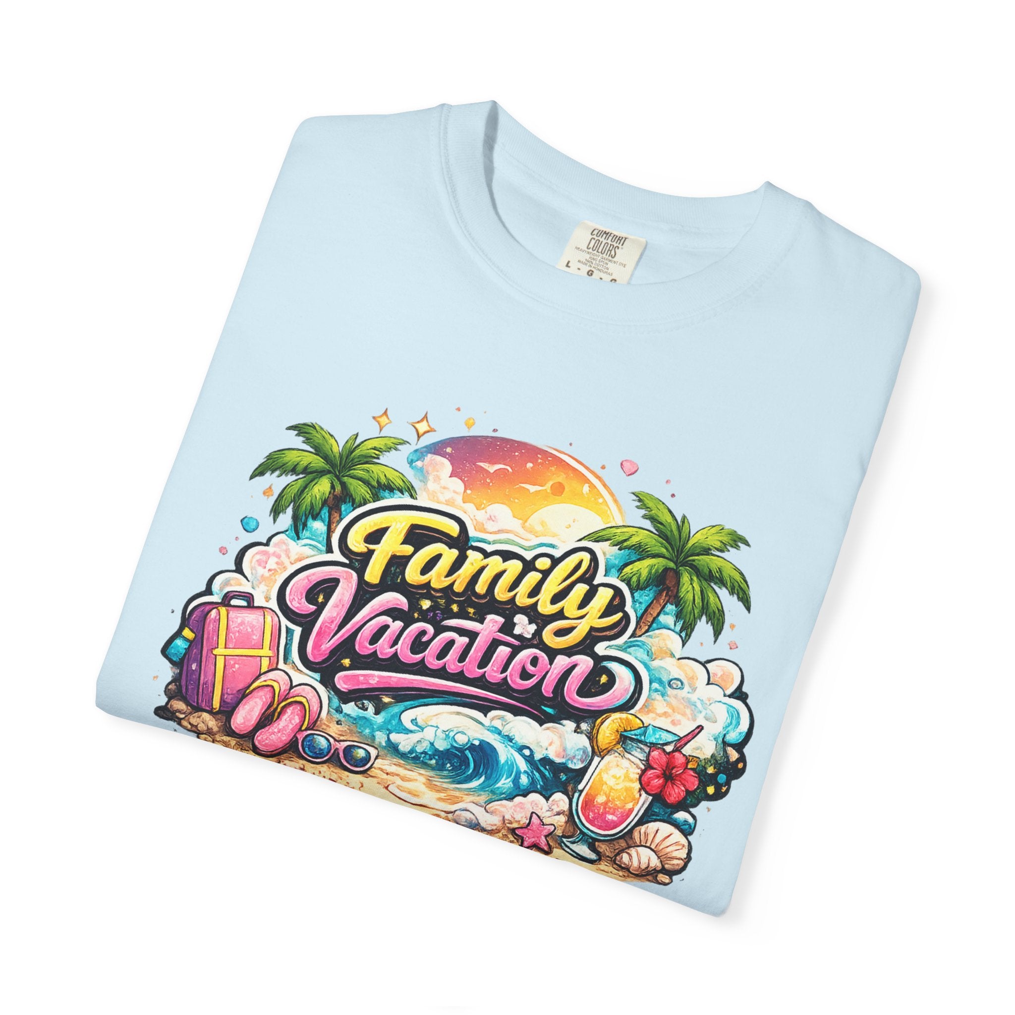 Family Vacation T-Shirt — Tropical Beach Graphic Tee