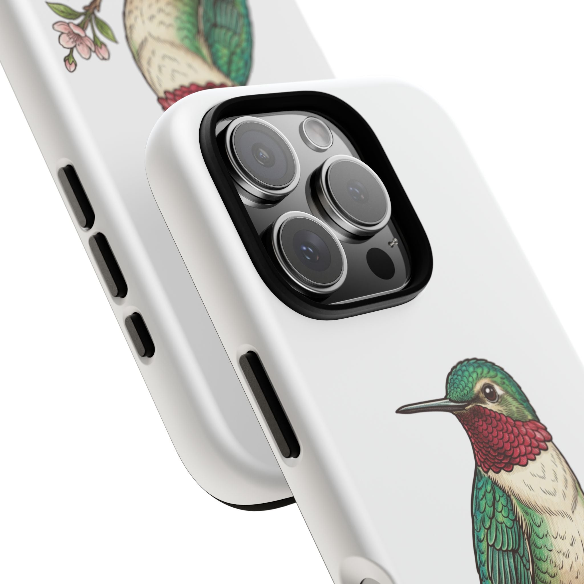 Hummingbird 'Free Spirit' Tough Phone Case — Protective Floral Bird Design