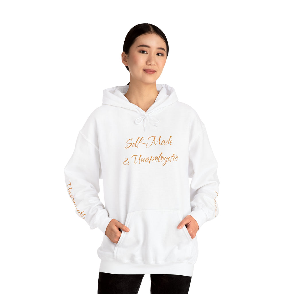 "Self-Made & Unapologetic" Hoodie — Empowerment Graphic Pullover