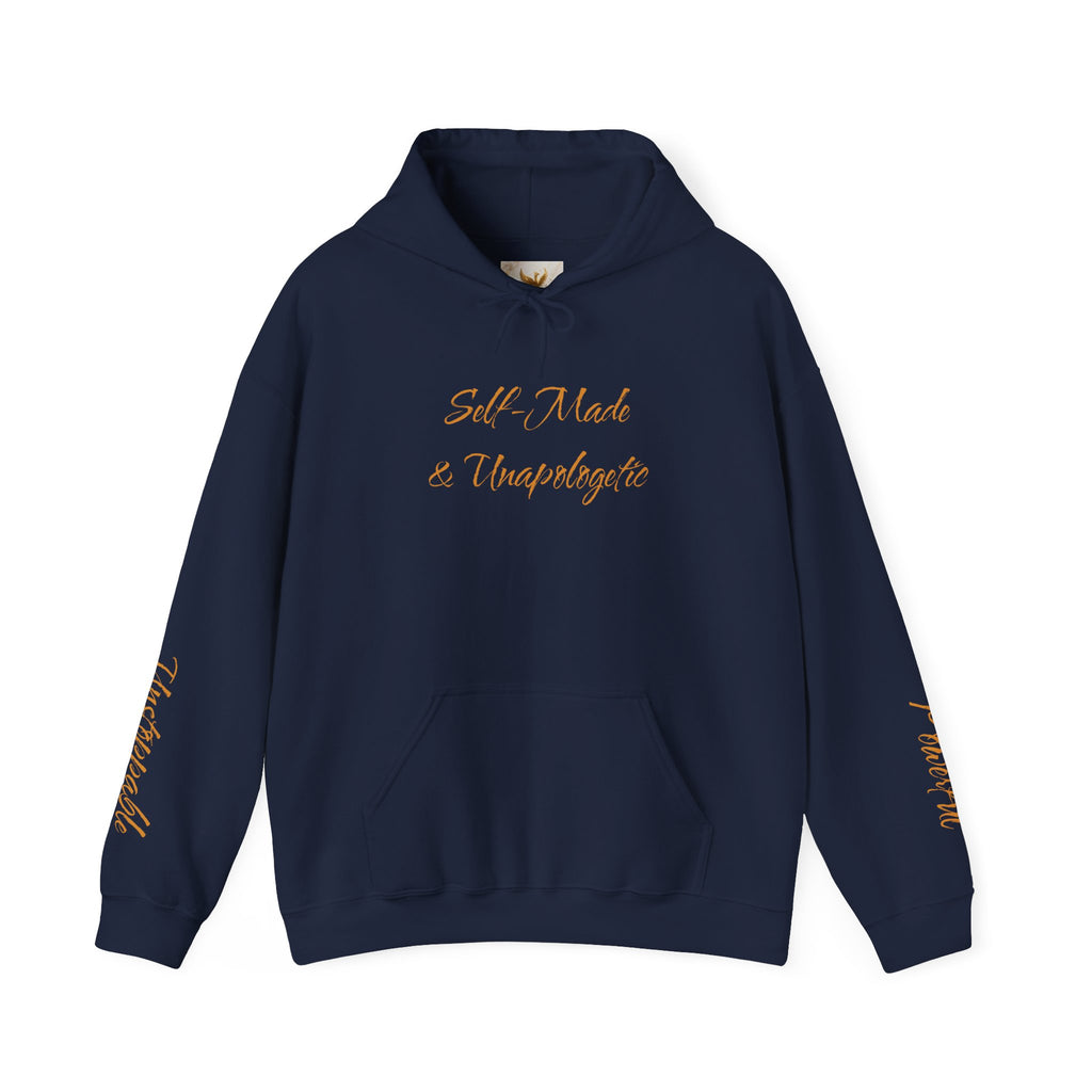 "Self-Made & Unapologetic" Hoodie — Empowerment Graphic Pullover