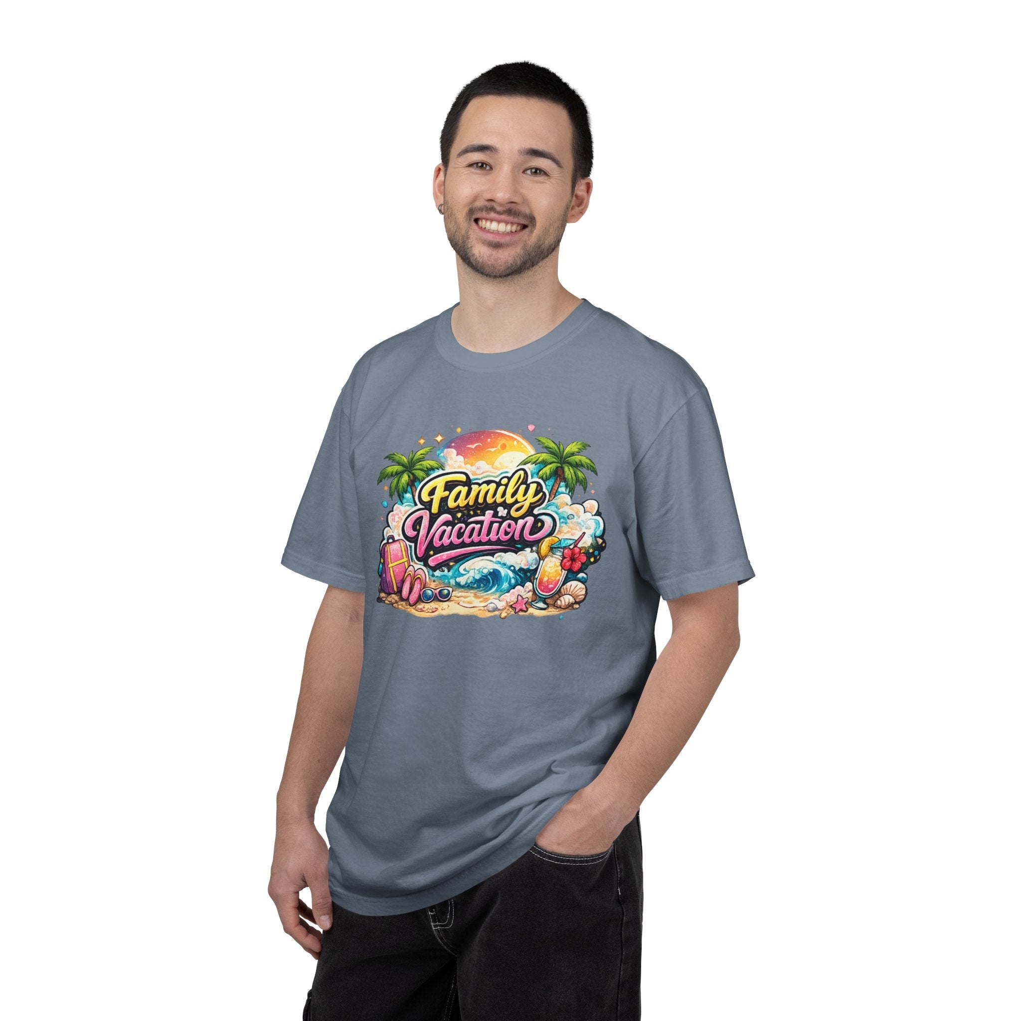 Family Vacation T-Shirt — Tropical Beach Graphic Tee