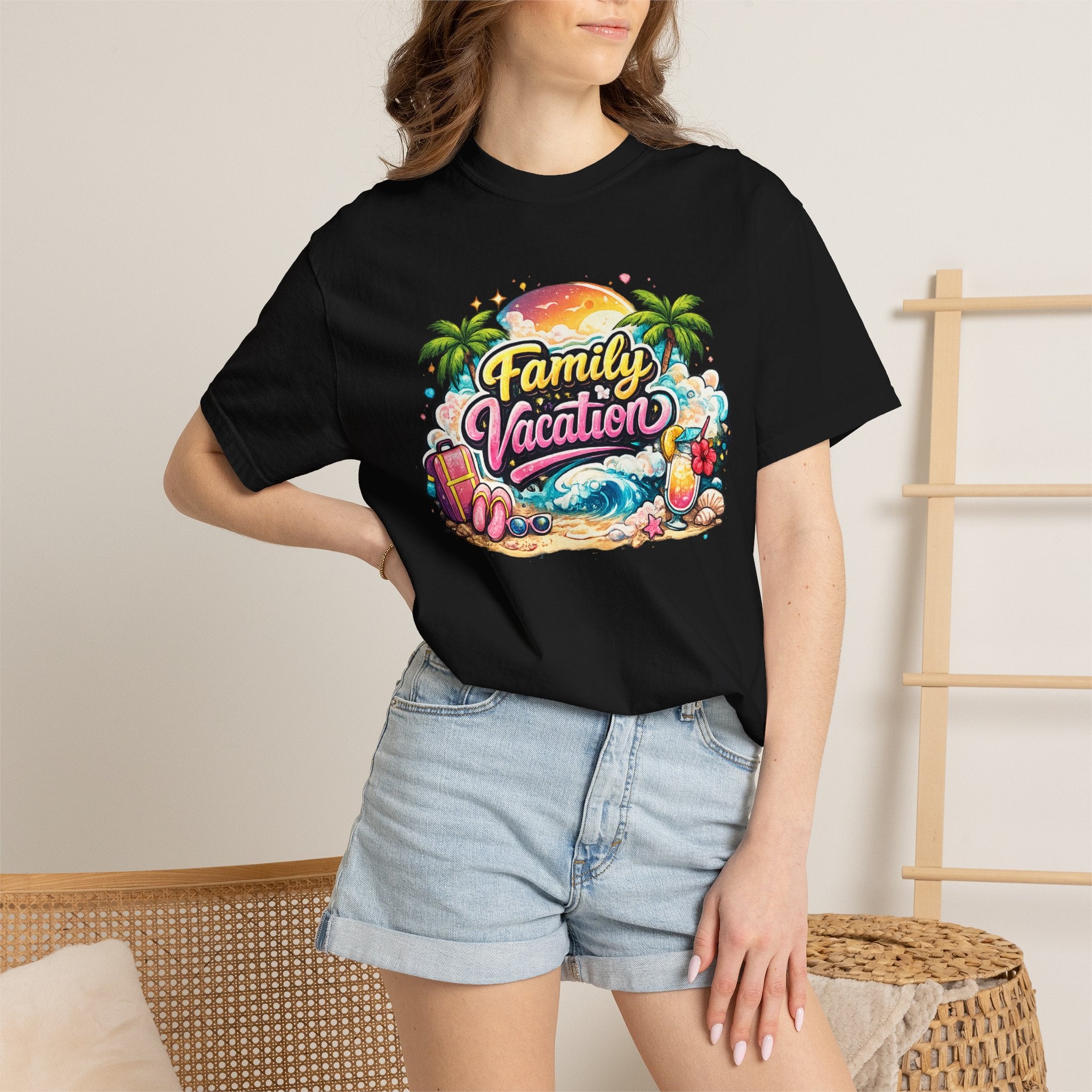Family Vacation T-Shirt — Tropical Beach Graphic Tee